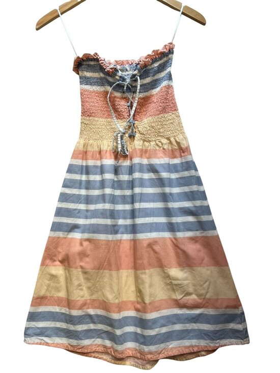 Harlow Dresses & Skirts - Harlow Women's Strapless Smocked Mini Dress Stretch Size XS Multicolor Stripe